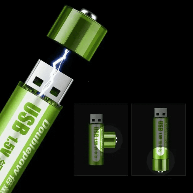 Pilha Recarregável AA USB - Power