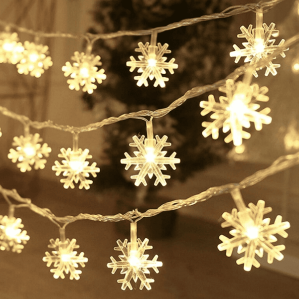 Luz Corda Floco de Neve Led - Christmas
