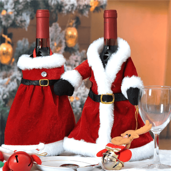 Roupa Natalina para garrafa - Christmas