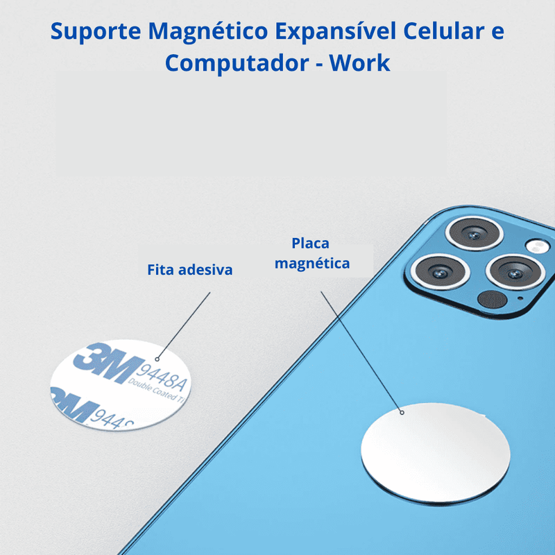 Suporte Magnético Expansível Celular e Computador - Work