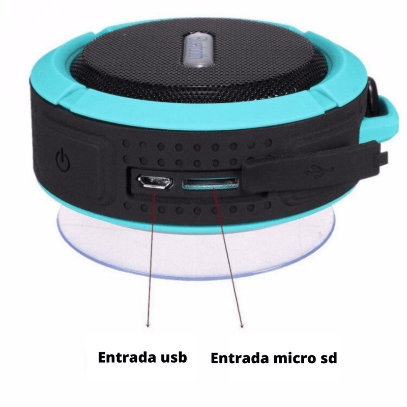Caixa de Som Portátil Bluetooth com Ventosa - Speaker
